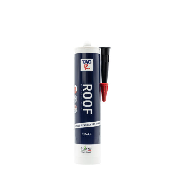 ROOF Sigillante Tixotropico fibrato a base solvente, formulato con bitume, sigilla, ripara e impermeabilizza